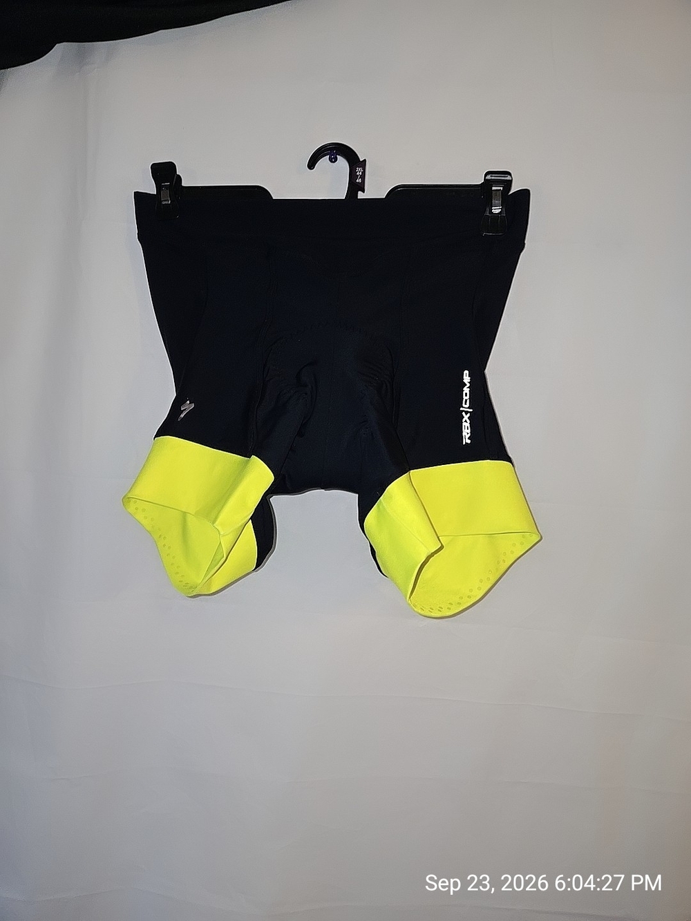 Specialized Kids Black and Neon Yellow Cycling Shorts